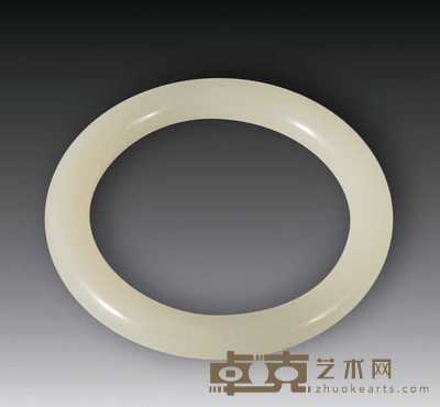 清 白玉手镯 直径7.8cm